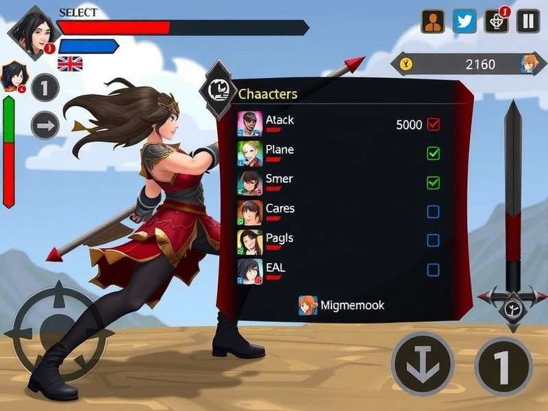 Valor S Warrior character selection screen